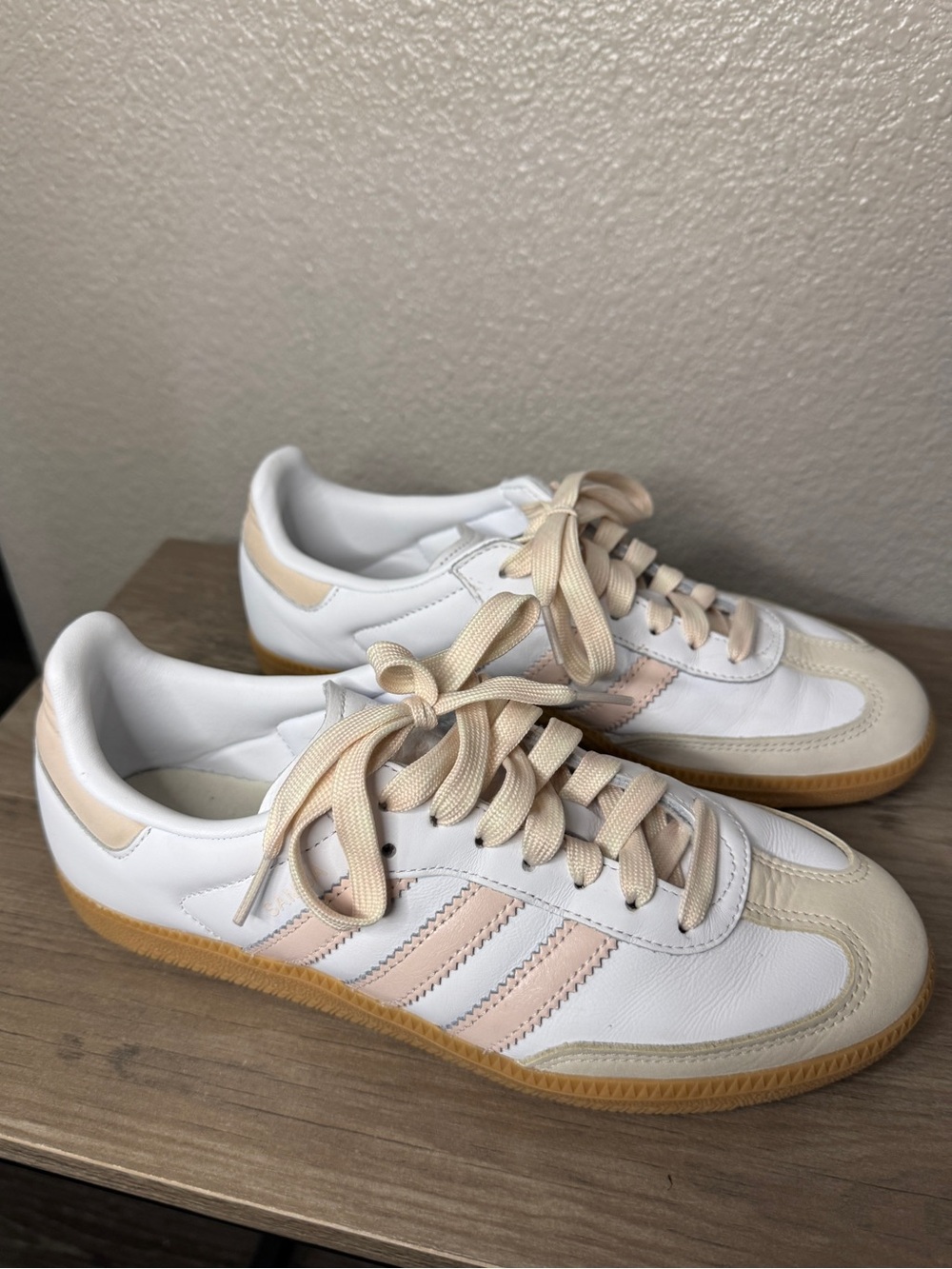 Adidas Samba OG White Blush Pink Gum Sneakers Women’s Size 8